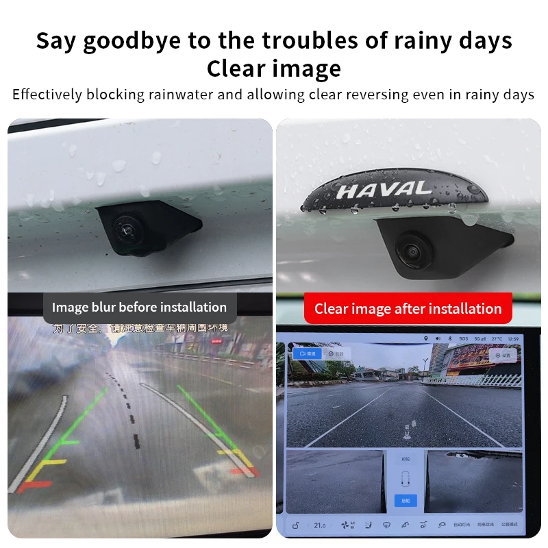 

Car Reversing Rear Camera Rain Cover ABS Rain-Proof Car Reverse Camera For Haval JOLION M4 Dargo H6 H2 H5 H7 H8 H9 F7