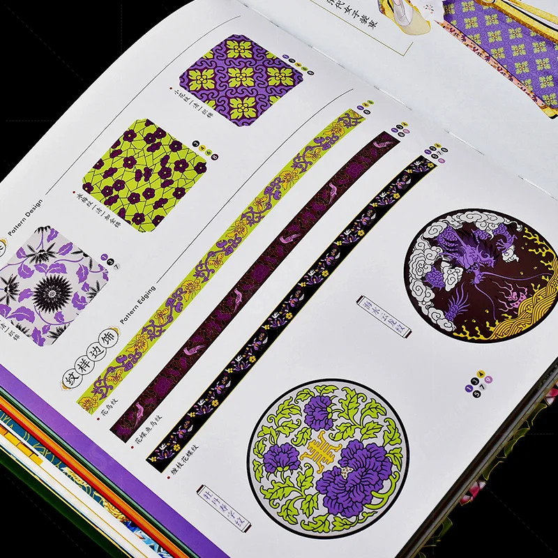 Chinesischen Traditionellen Farbstoffe Passenden Bücher Traditionellen Chinesischen Farben In Muster Ästhetischen Klassischen Chinesischen Tutorial Buch