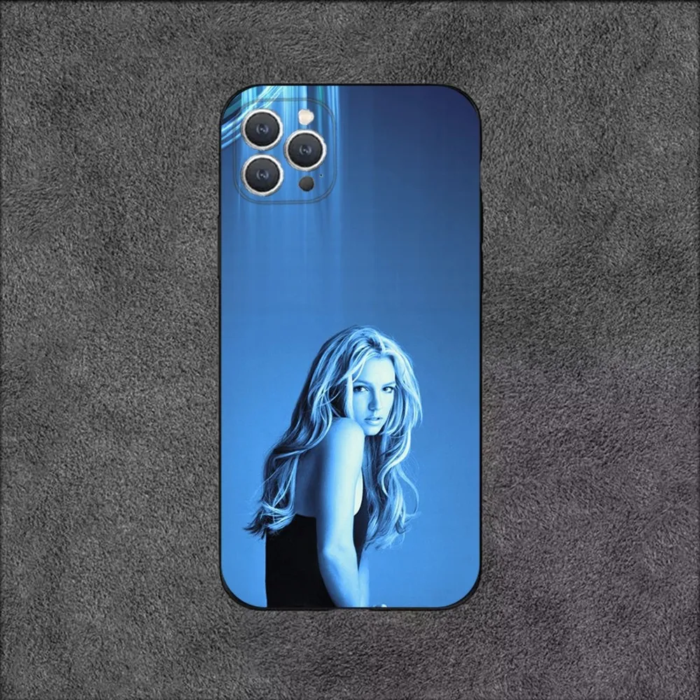 Singer B- Britney Spears  Phone Case For iPhone 16,15,14,13,12,11,Plus,Pro Max,XS,X,XR,SE,Mini,8,7 Soft Silicone Black Cover