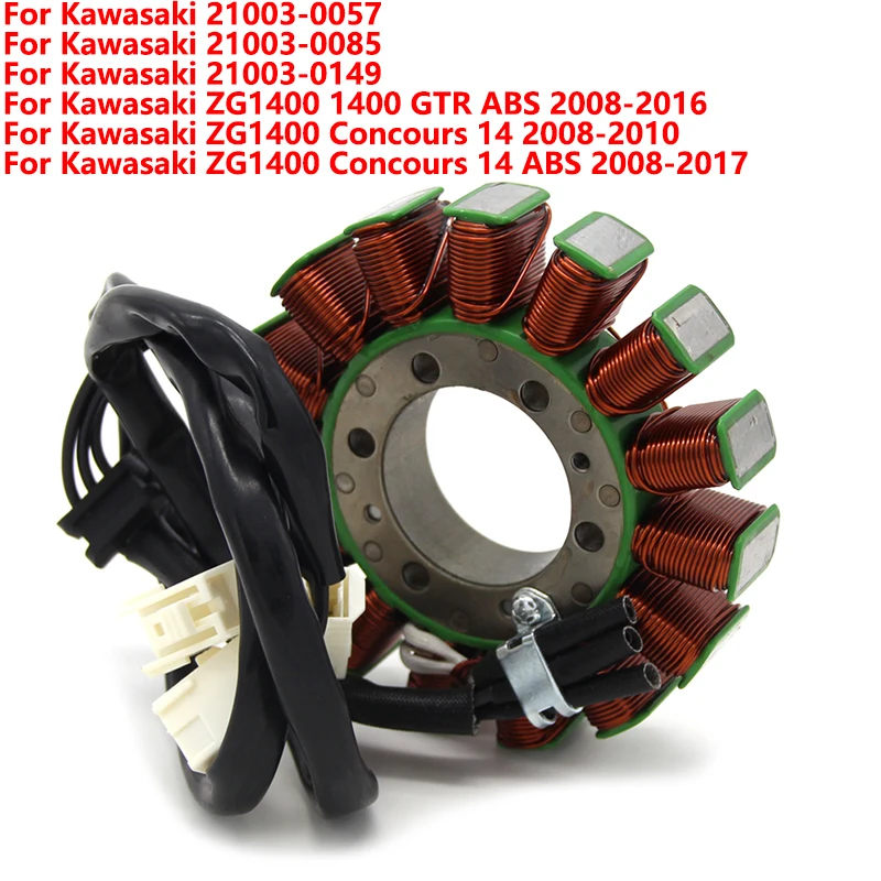 

Motorcycle Accessories For Kawasaki ZG1400 1400 GTR ABS Concours 14 21003-0085 21003-0149 21003-0057 Ignition Stator Coil