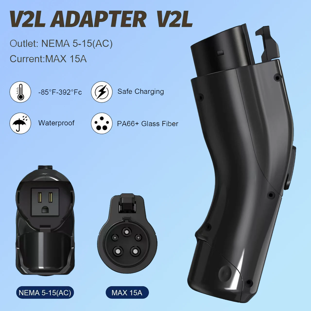 Adaptateur de décharge V2L, accessoires pour véhicules électriques, pour voitures électriques de type 1, accessoires pour Hyundai Ioniq 5/6, Kia EV6, NIRO EV, Genesis GV