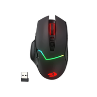 Redragon M690 PRO Wireless Gaming Mouse 8000 DPI Wired Mouse Rapid Fire Key 8 Macro Buttons for PC/Mac/Laptop, Black/White Mouse