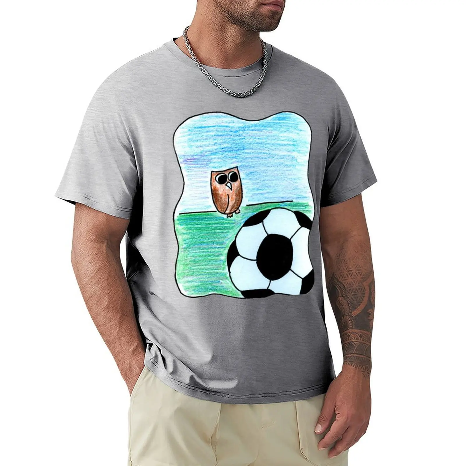 

Soccer Owl T-shirt quick-drying anime Men's clothing