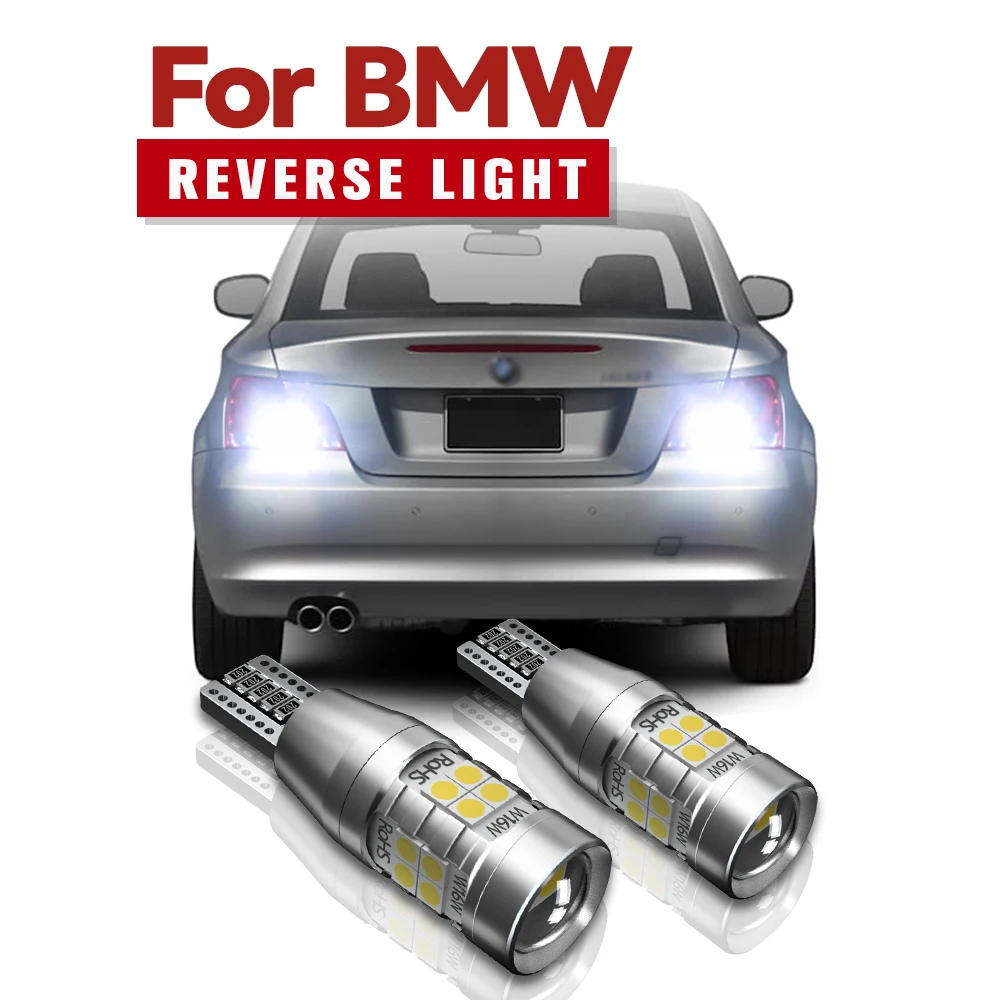 2 Stück LED-Rückfahrleuchten W16W T15 921 Canbus für BMW E81 E87 E88 E82 E92 E90 E91 E60 F07 F11 E61 1er 3er 5er Serie