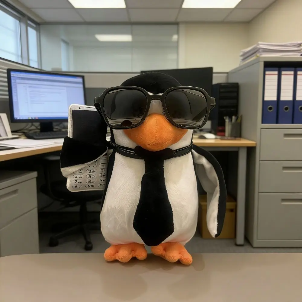 

Милый мягкий пингвин, плюшевая игрушка, мультяшный 23 см, танцующий пингвин, орнамент, абстрактная забавная мягкая кукла, декор на день рождения
