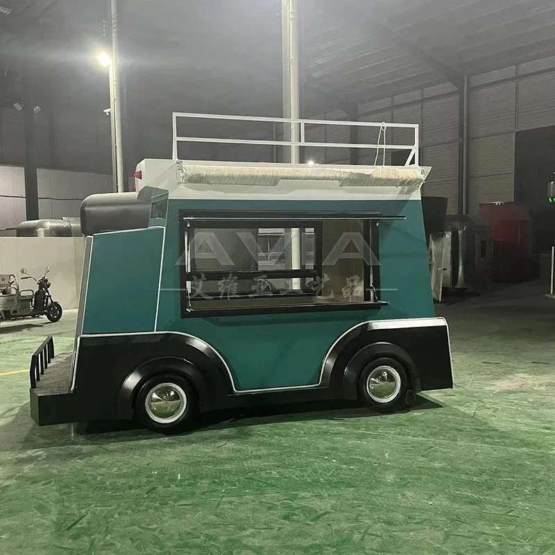 Retro truck food truck mobile coffee shop truck camp commercial multi-functional food sale