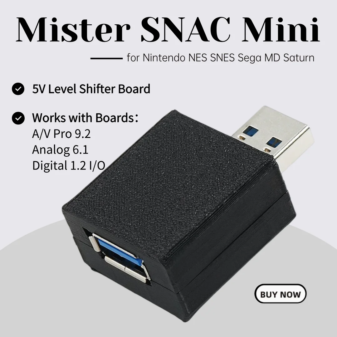 Placa de mudança de nível SNAC Controladores de compatibilidade 5V MiSTer FPGA para Nintendo NES SNES Sega MD Saturn ADAPTERS Adaptadores de jogos