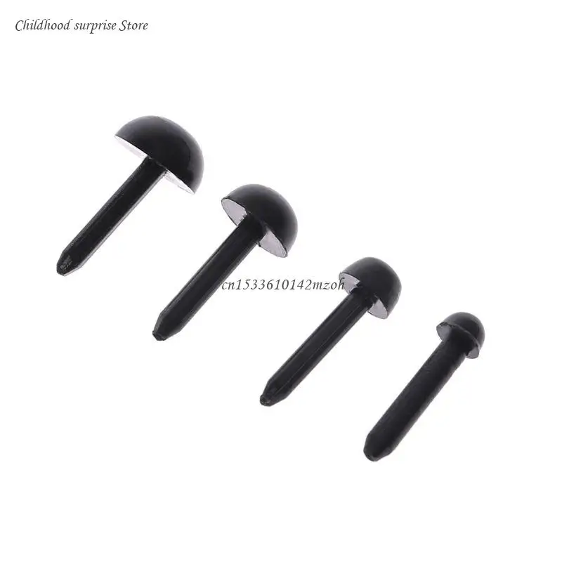 100 pz 3mm/4mm/5mm/6mm fai da te per bambola burattino plastica nera pin occhi sicurezza per Han Dropship