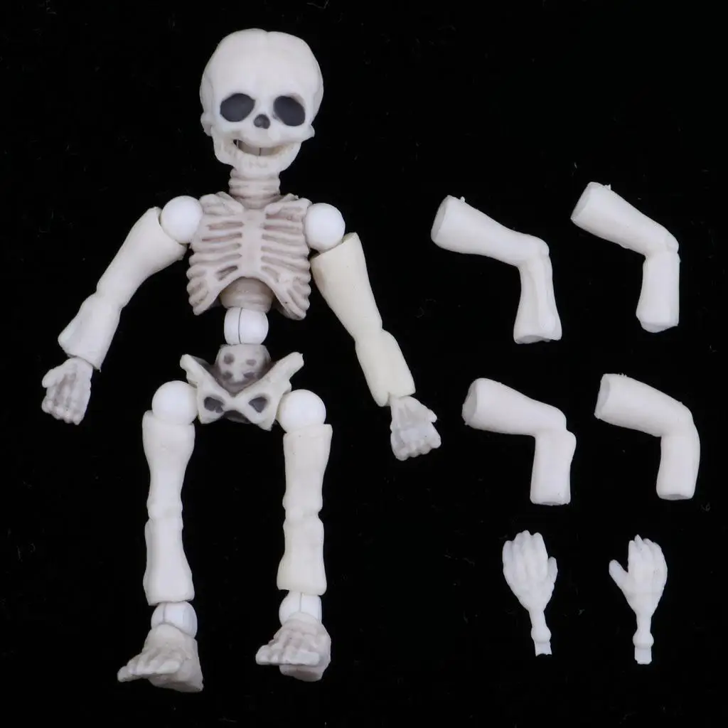 Miniatur 5,4 cm Skelett Actionfiguren Puppe Fotografie Requisiten Partygeschenke
