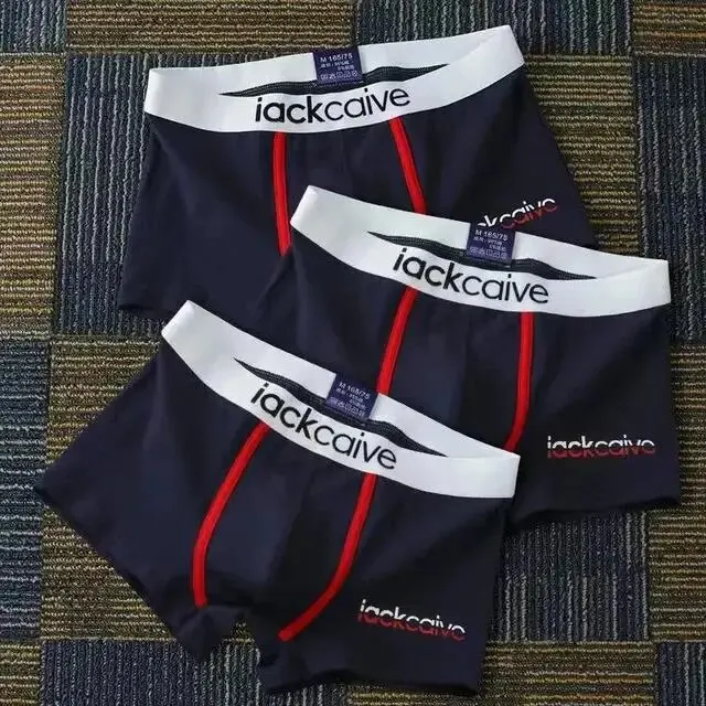 3Pcs Männliche Höschen Baumwolle männer Unterwäsche Boxer Atmungsaktiv Mann Boxer Gedruckt Unterhose Bequeme Shorts Männer Unterwäsche M-3XL