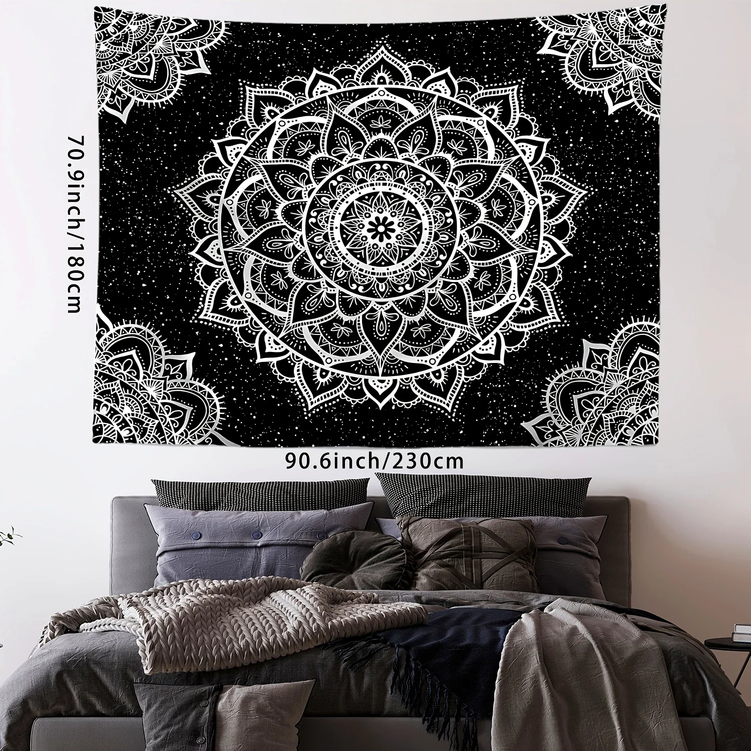 VIKAMA Mandala Bohemian Tapestry Living Room, Bedroom, Yoga Studio, Café Decor Tapestry Home Decor Wall Hanging