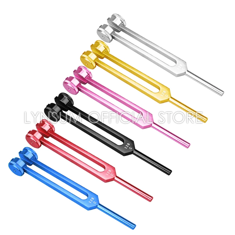 

128Hz Medical Neurological Massager Tuning Fork Mallet Chakra Hammer Stick for Sound Healing Therapy Nerve System Test Tool B1