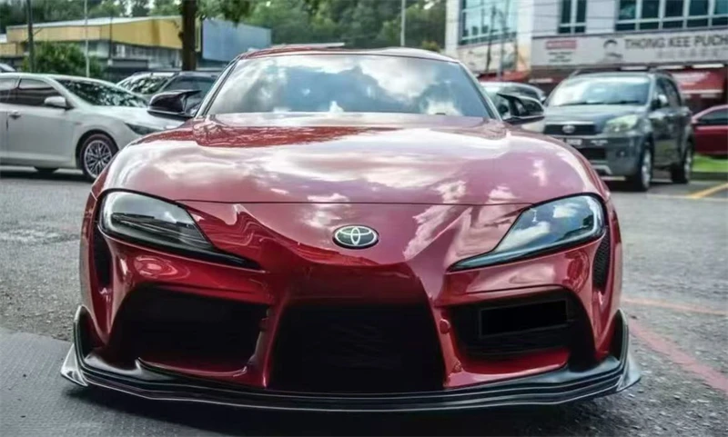 For Toyota Supra A90 A91 Real Carbon Fiber Front Lip Front Bumper Lower Lip Under Spoiler Splitter Car Accessories Body Kit