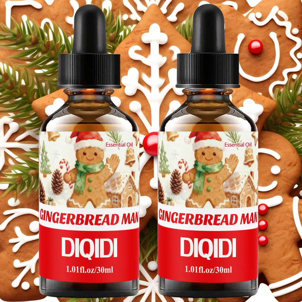 

2 шт. 2 шт. эфирное масло для пряничного человечка, рождественское эфирное масло, составное эфирное масло, ароматическое масло для дома, диффузор