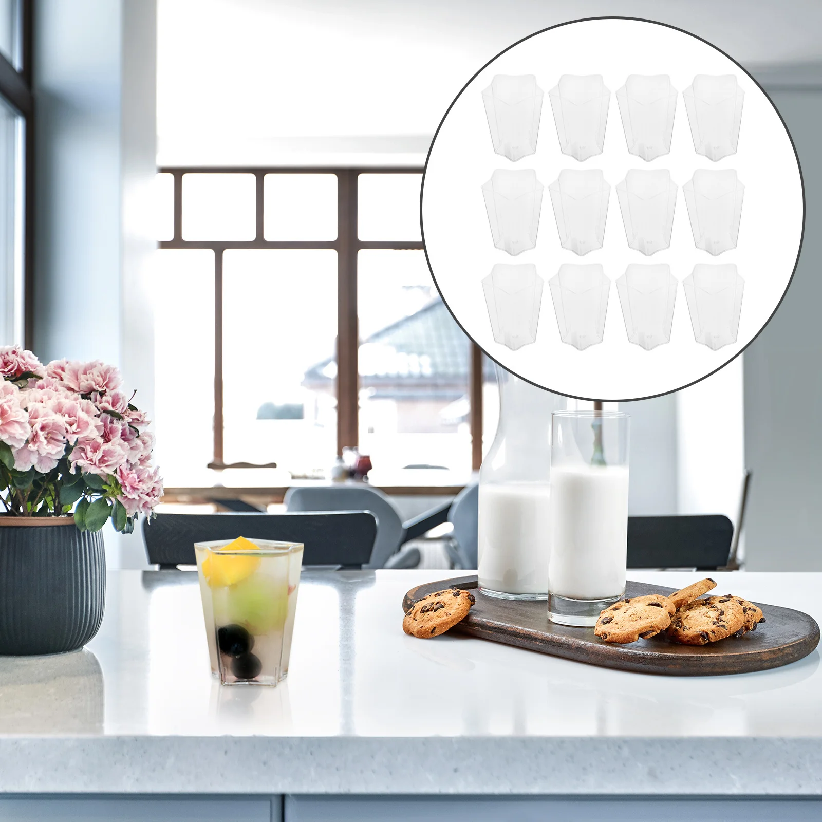 

25pcs Mousse Pudding Dessert Cups Transparent Material For Ice Cream Yogurt Parfait Cups Disposable Dessert