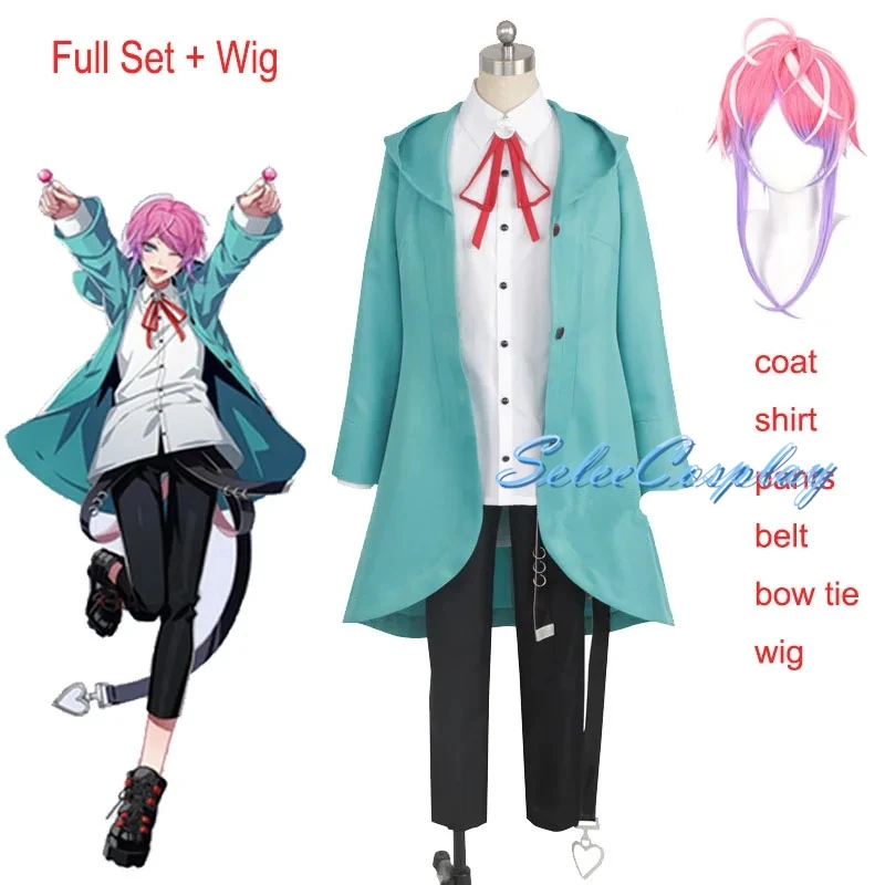 Amemura Ramuda Division Rap Battle DRB Cosplay disfraz de hipnosis con micrófono MC NAME Easy R uniformes y pelucas para Halloween y Carnaval