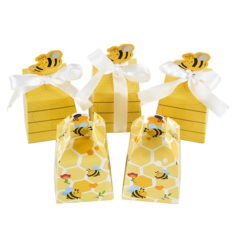 10/30/50pcs Creative Bee Candy Boxes for Kids Parties