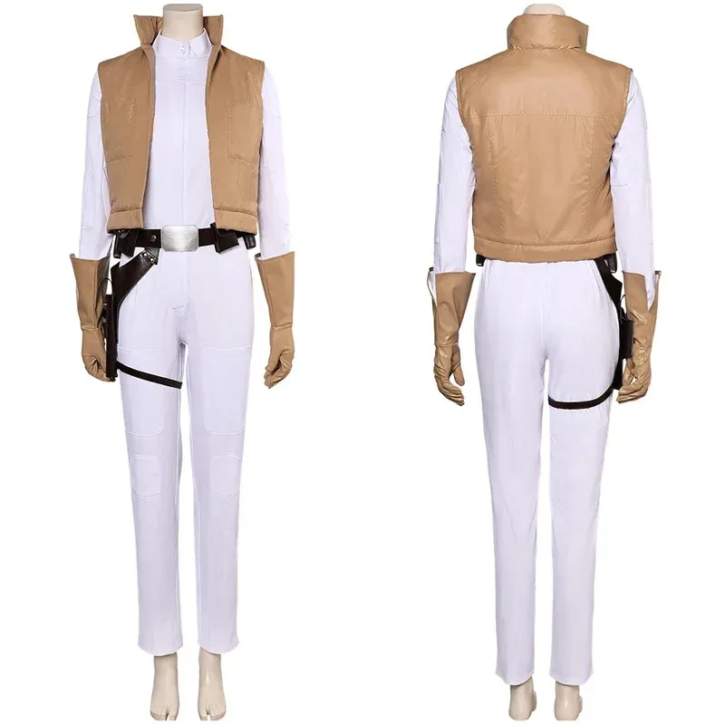 

ss23Leia Cosplay Organa Costume Movie Anime Space Disguise Gloves Holster Battle Suits Adult Women Roleplay Halloween Ou