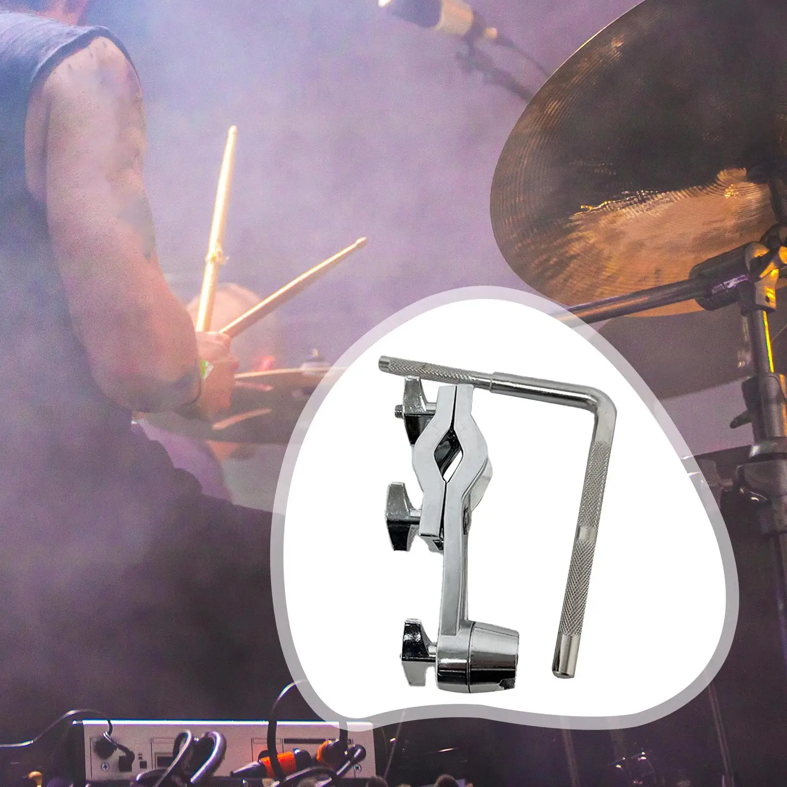 

Universal Drum Cowbell Holder Clamp Adjustable Stand Bracket Drum Hardware Accessories for Professional Drummers