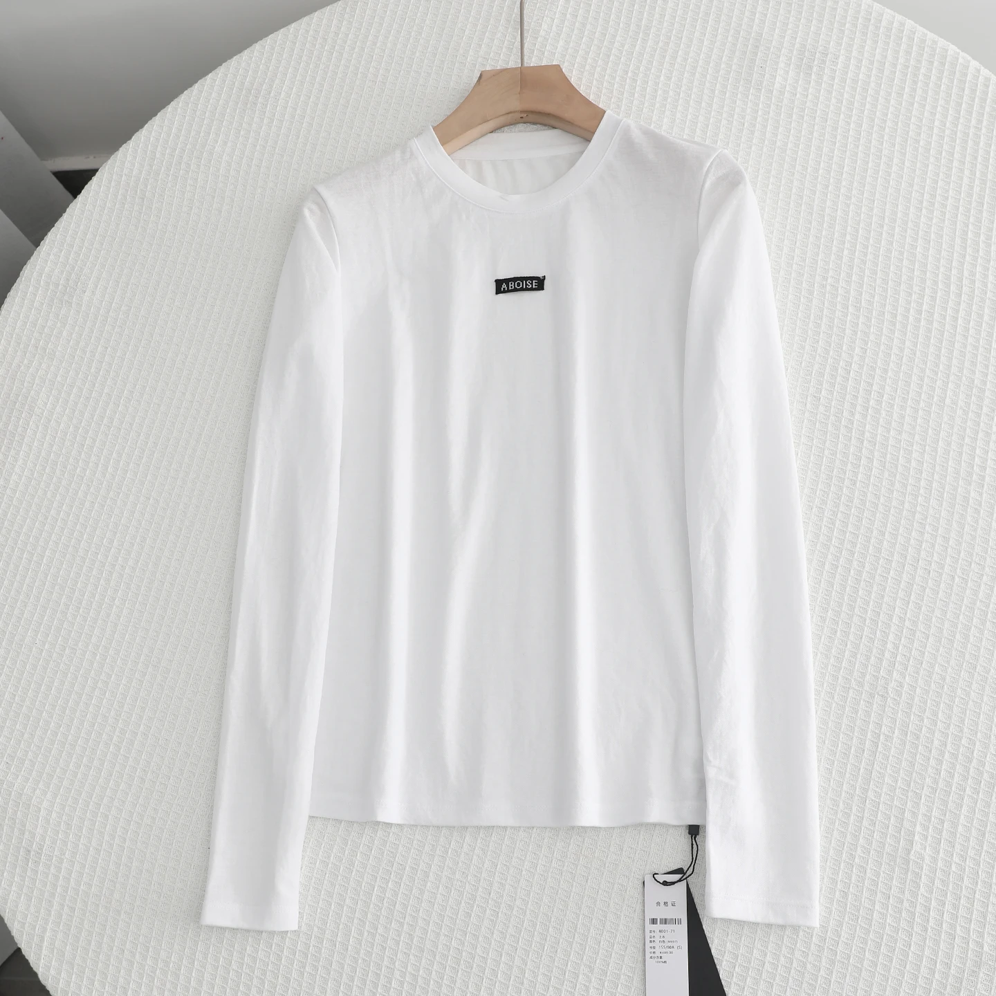 

Loose Fit round Ne Long Sve T-irt Women's Base Layer Casual Simple Sle Autumn 2025 New Arrival Versatile Slimming