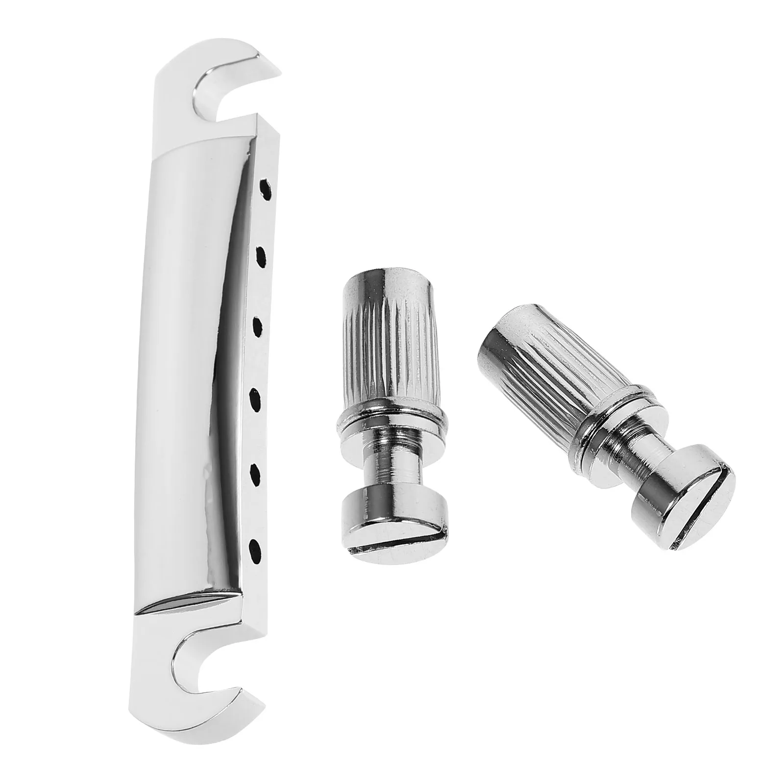 

1 Set Metal Electric Bridge Tailpiece For Guitar Silver Roller Saddle Replacement Parts Luthier Tool Screws Included Durable