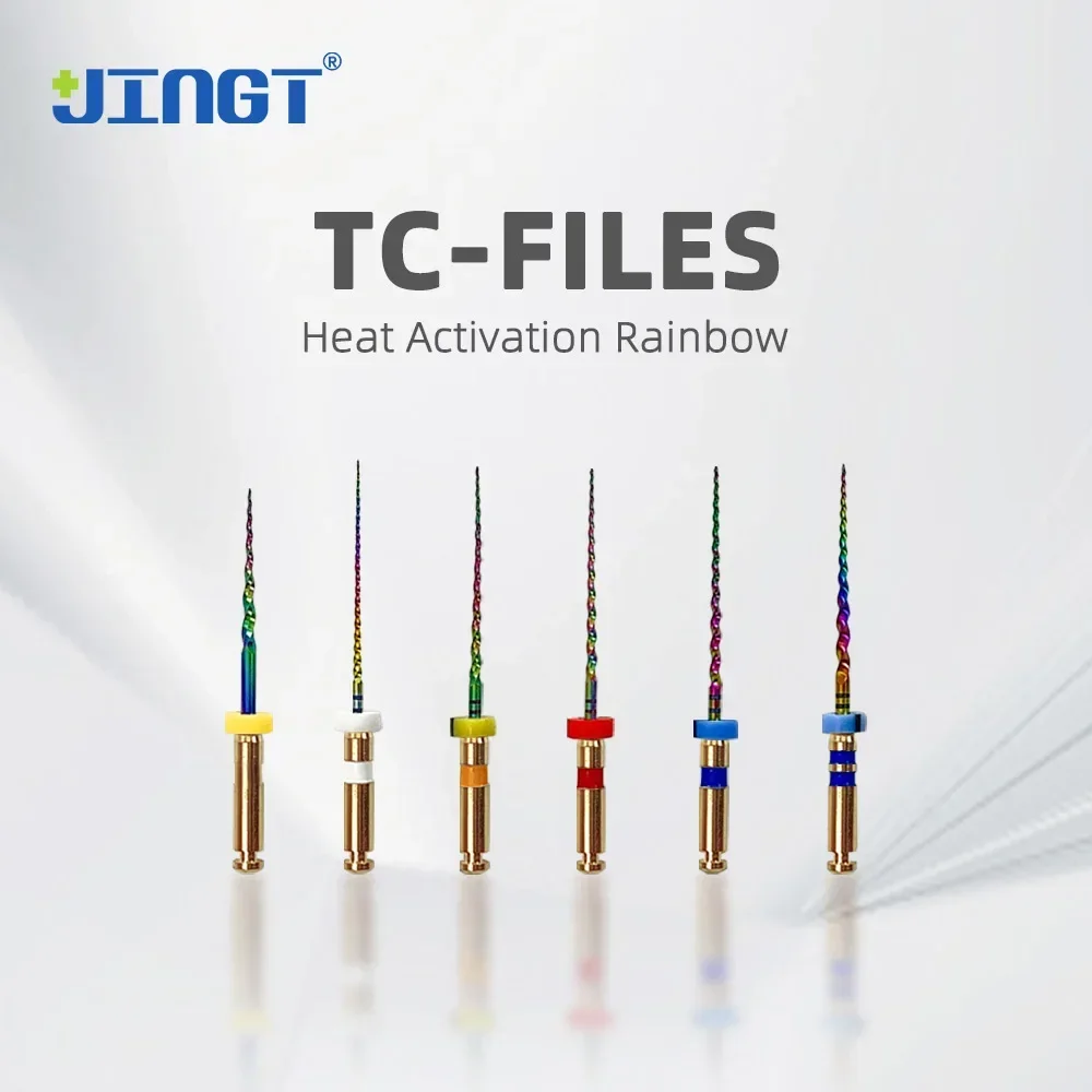 JINGT Dental File TC-FILES Heat Activation Rainbow Tube File Nickel Titanium File System 21mm/25mm/31mm Dental Tools