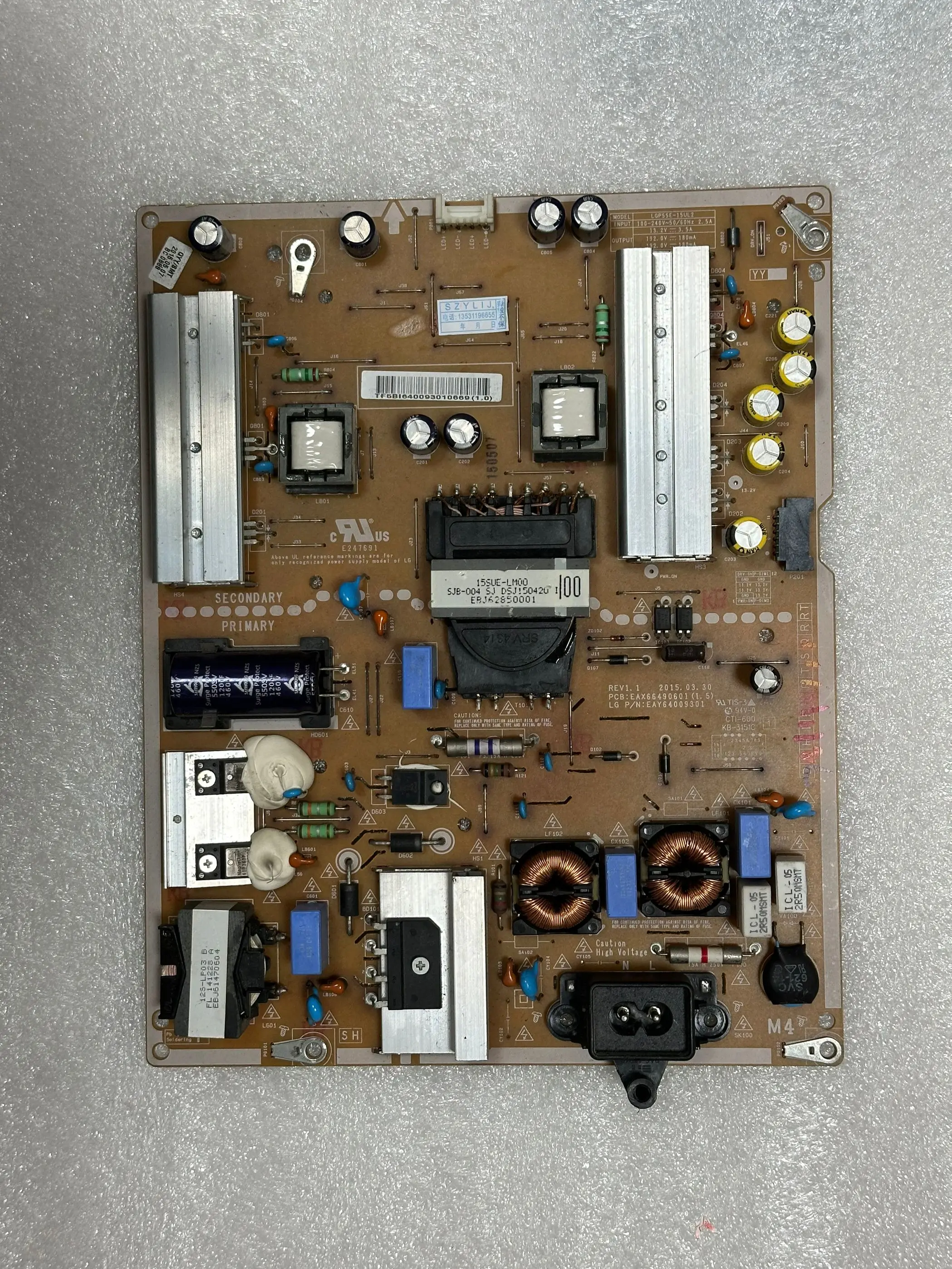 

free shipping original 55UF6800 LGP55E-15UL2 EAX66490601 EAY64009301 power board