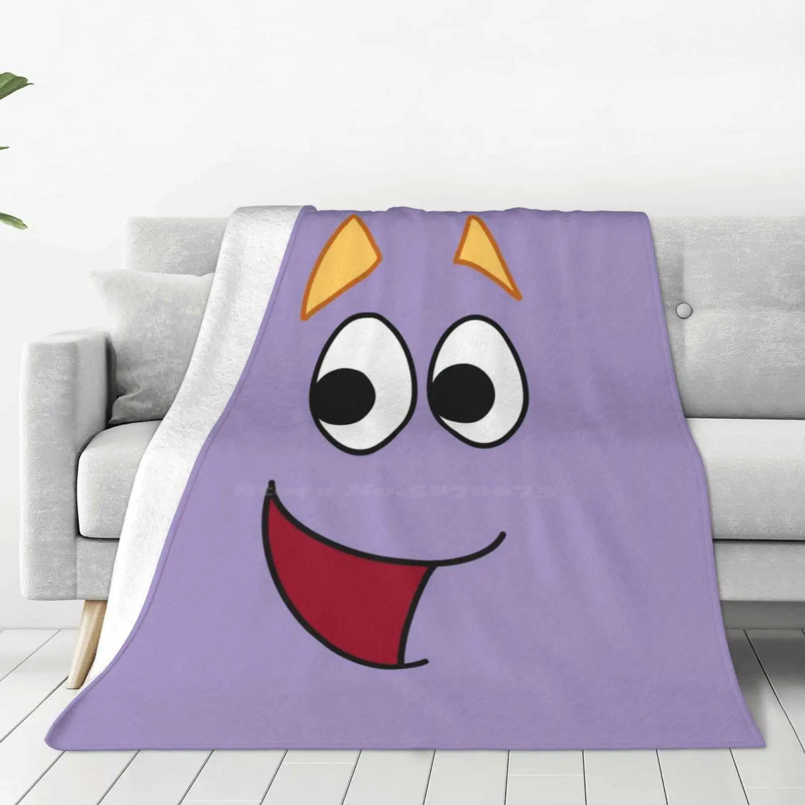 دورا حقيبة الظهر بطانية ناعمة دافئة وخفيفة رقيقة دورا والأحذية المستكشف لطيف وجه سعيد ابتسامة ابتسامة وجه متحمس كبير #1