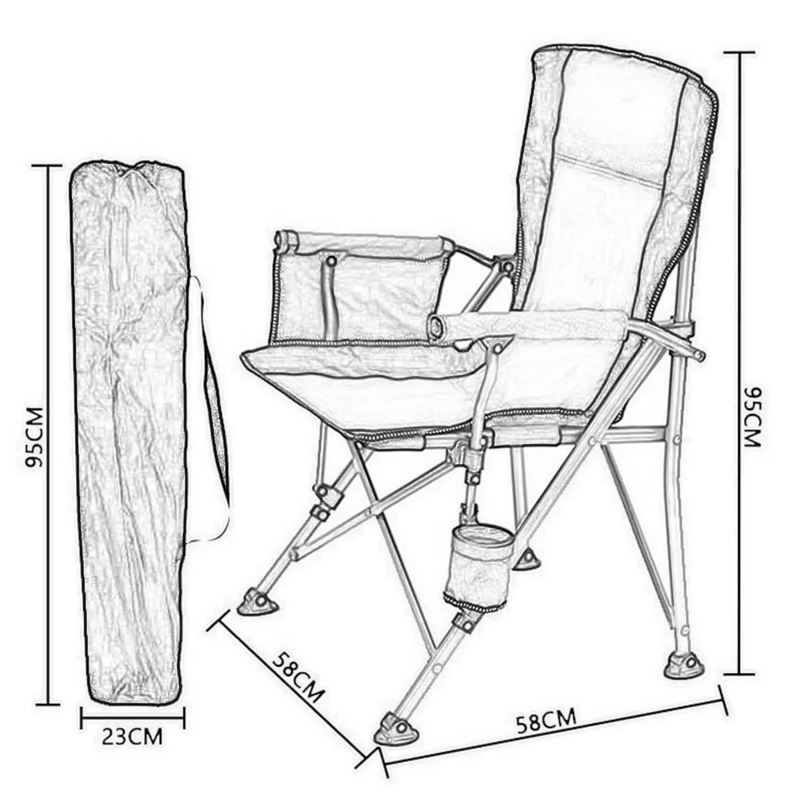 Camping Folding Chair Furniture Portable Camping Chair for Camp Hiking Beach