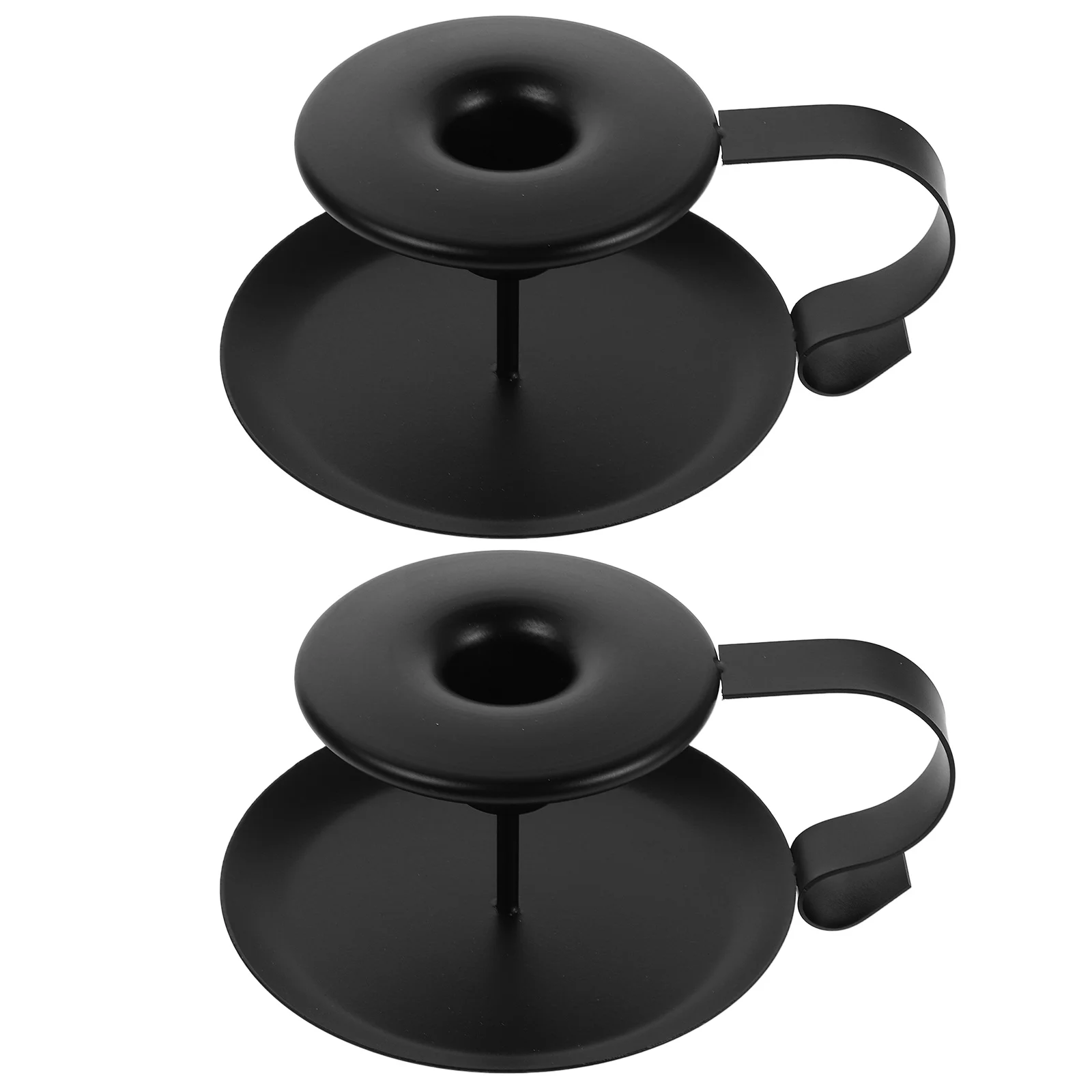 

2pcs Vintage Iron Holders With Handle Small Teacup Design For Tabletop Mantle Windowsill Wedding Home Decor Taper