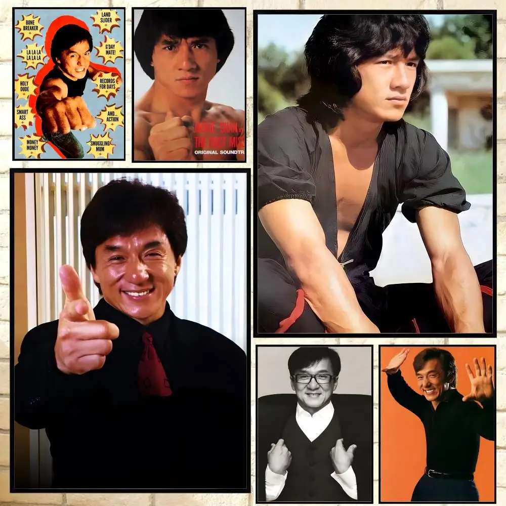 Popular Jackie Chan Poster Versatile HD Waterproof Wall Art Self-Adhesive Decor for Any Space Ideal Gift