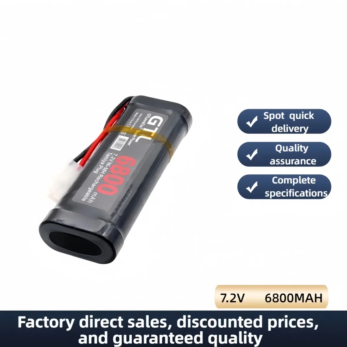 New7.2V 2S2P battery 6800mAh NiMH battery pack RC car truck Bugibot tank ni mh Batterias grey dinner power supply