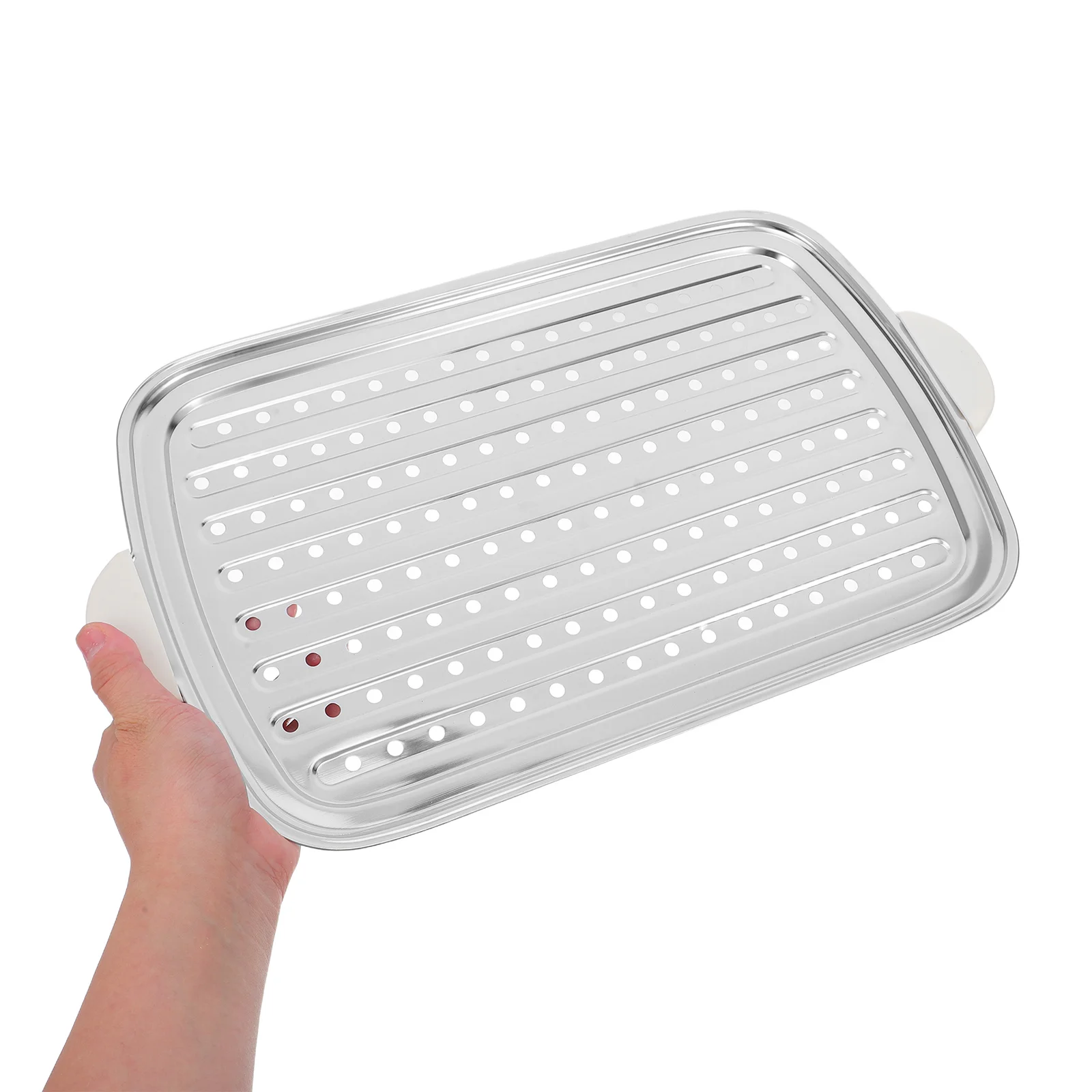 

Stainless Steel Steamer Insert Round Bamboo Style Liner for 12 Inch Pots Multi Layered Stackable Cookware Accessory