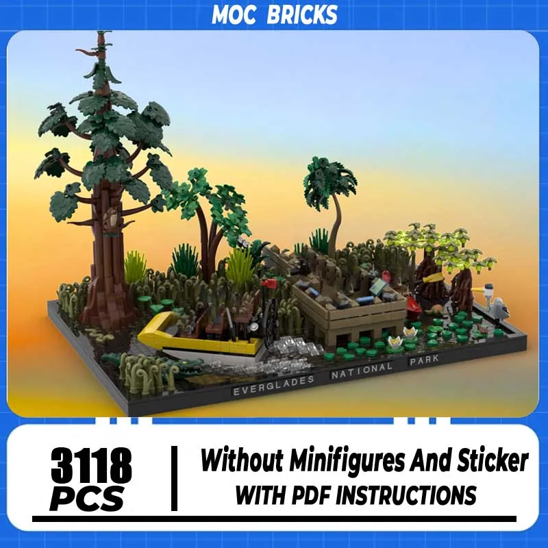 

Movie Model Moc Building Blocks Everglades Model Technology Brick Famous Scene Assembly Construction Toy Holiday Gift