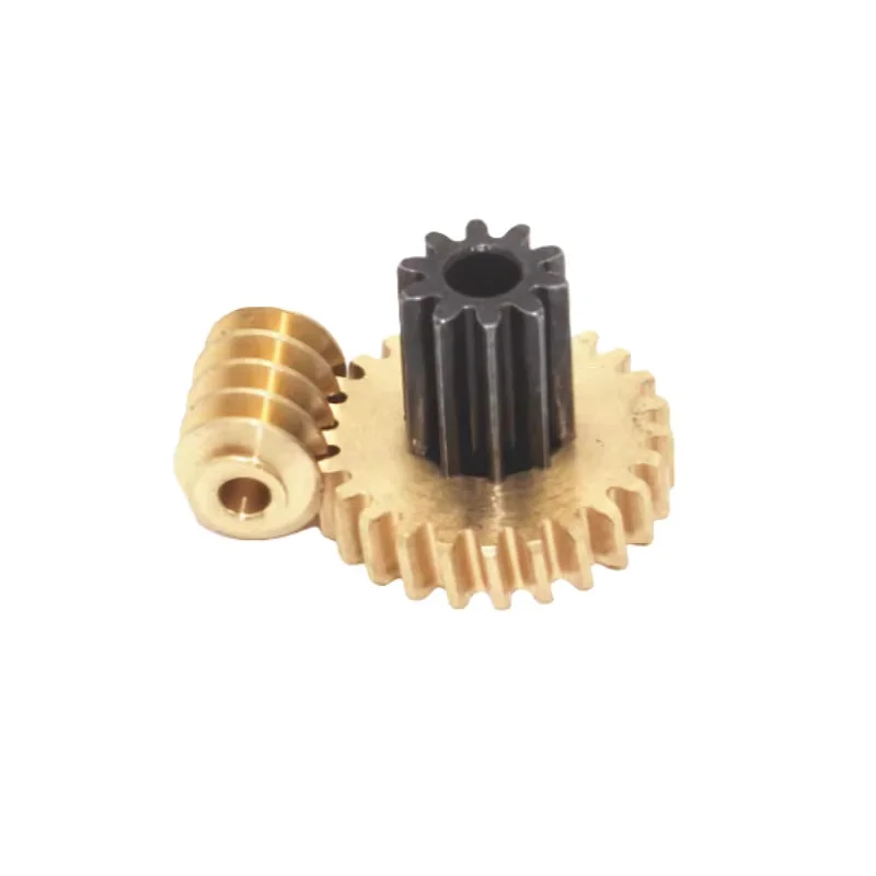 0.5M 10T+24T Double Gear/Turboworm/Small Modulus Gear For JGY-370 Turboworm Reduction  Motor
