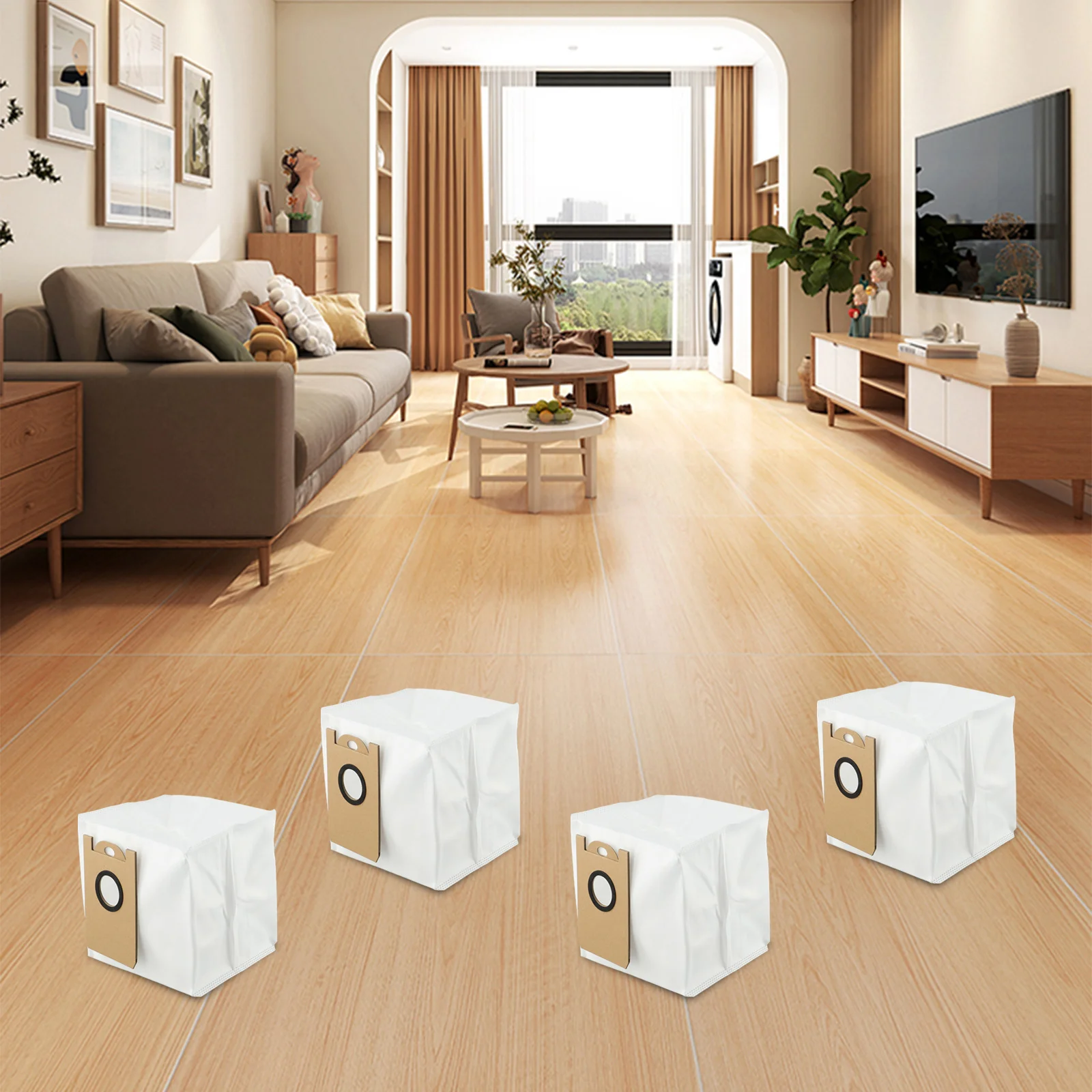 ترشيح موثوق، 4 عبوات مكونة من 3 أكياس غبار للاستعمال مرة واحدة سعة 5 لتر للاستخدام مع مكنسة BObsweep Dustin وOrbi #1