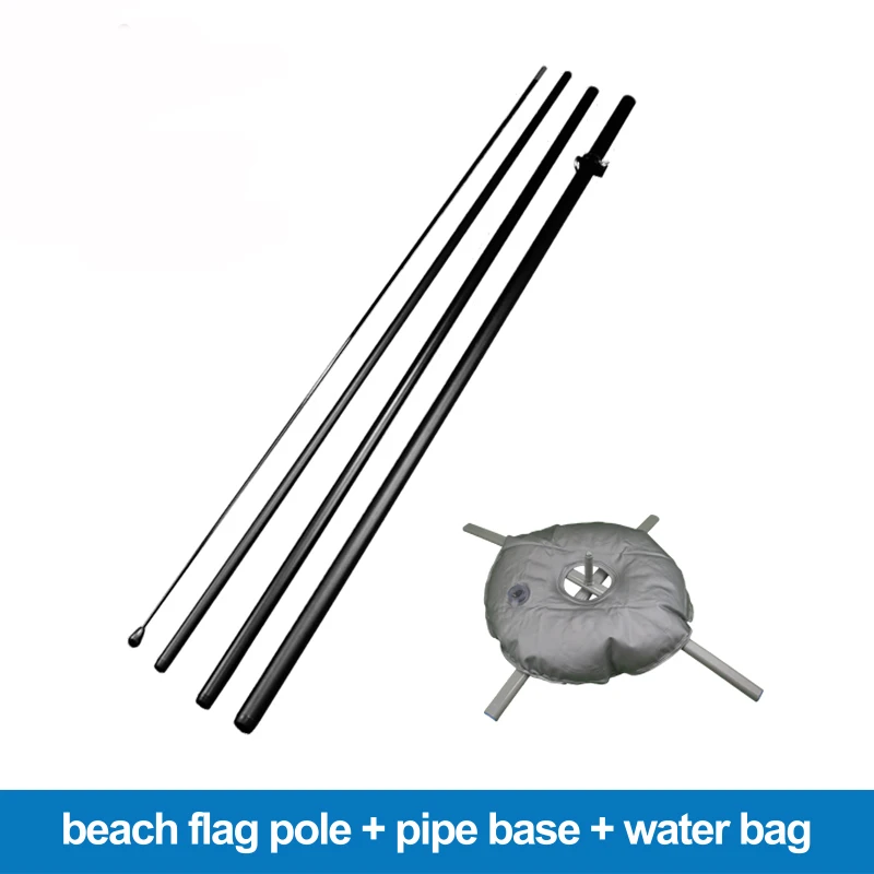 Aluminum Fiberglass Beach Flagpole Cross Base with Water Bag