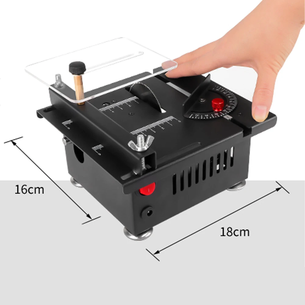 Sega da tavolo piccola da tavolo con batteria al litio per uso domestico fai-da-te, tagliatrice modello di precisione in plastica per la lavorazione del legno