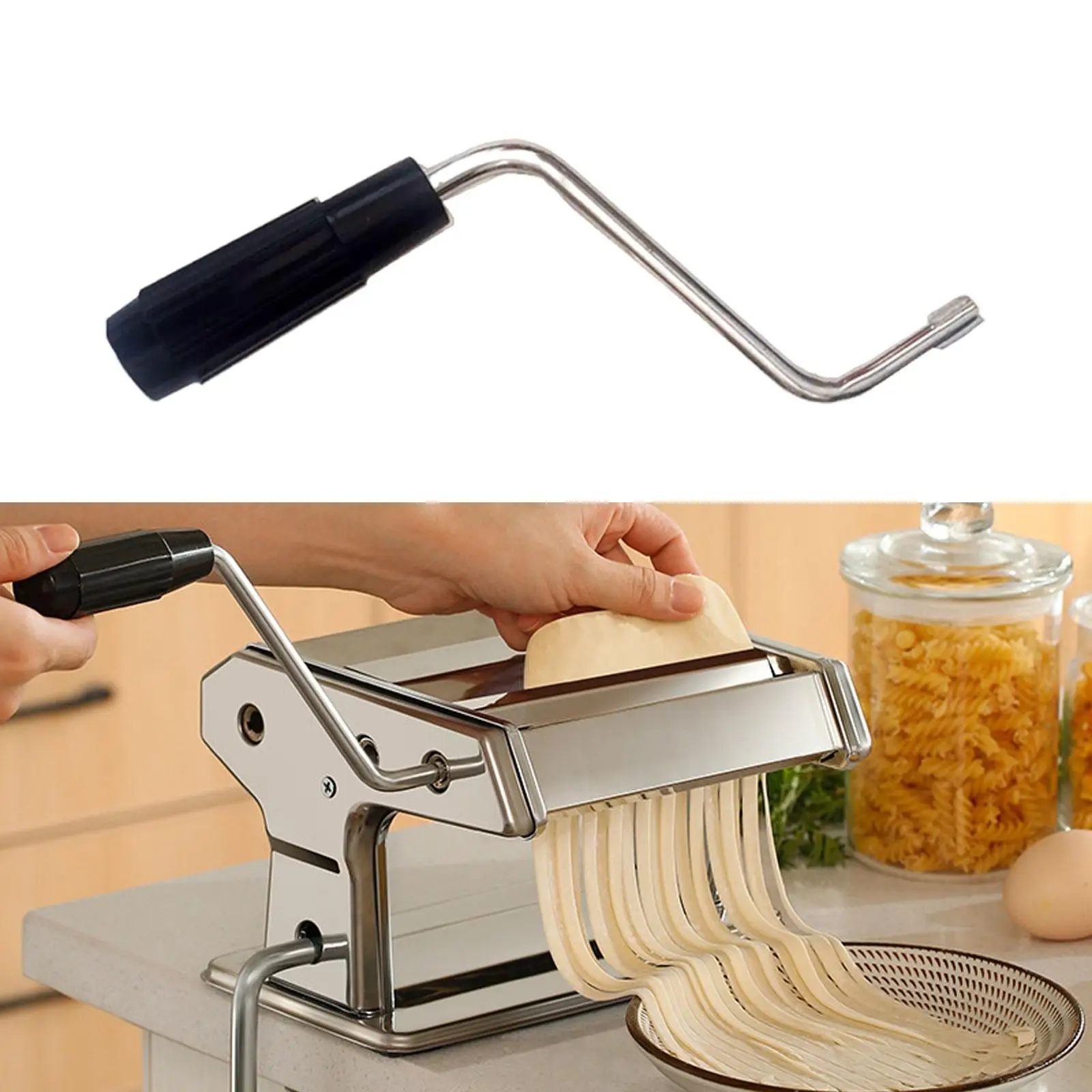 Manual Pasta Maker Handle Sturdy High Performance Crank Handheld Tool Part