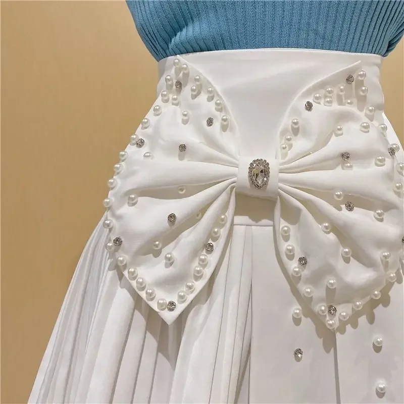 Süße plissierte hohe Taille kurze Faltenröcke für Frauen Kawaii Mini weiße Qualität Premium Harajuku koreanischen Stil Casual Frau Rock