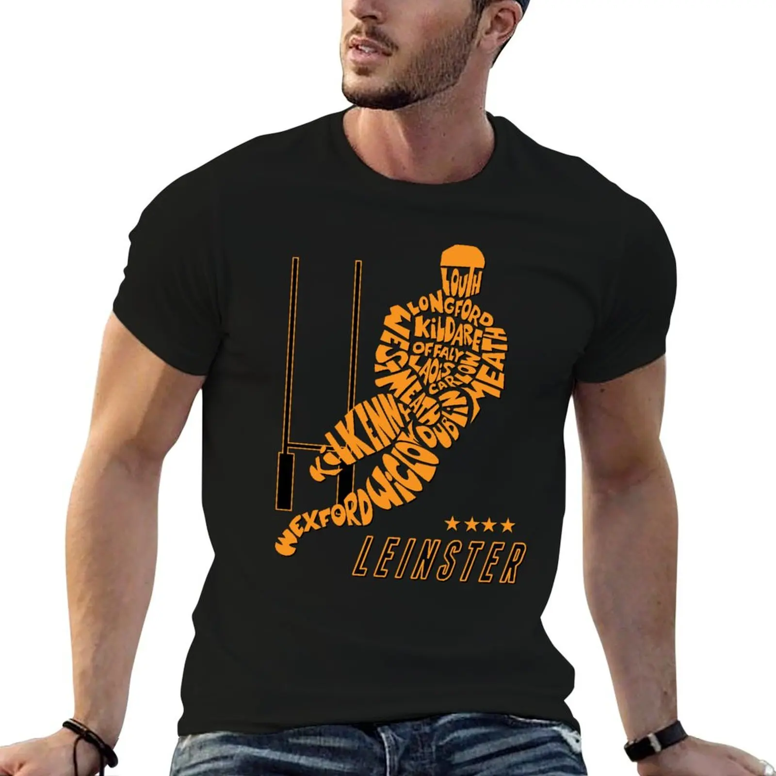 Rugby Leinster Ireland T-Shirt Casual Soft Cotton Short Sleeve Tee