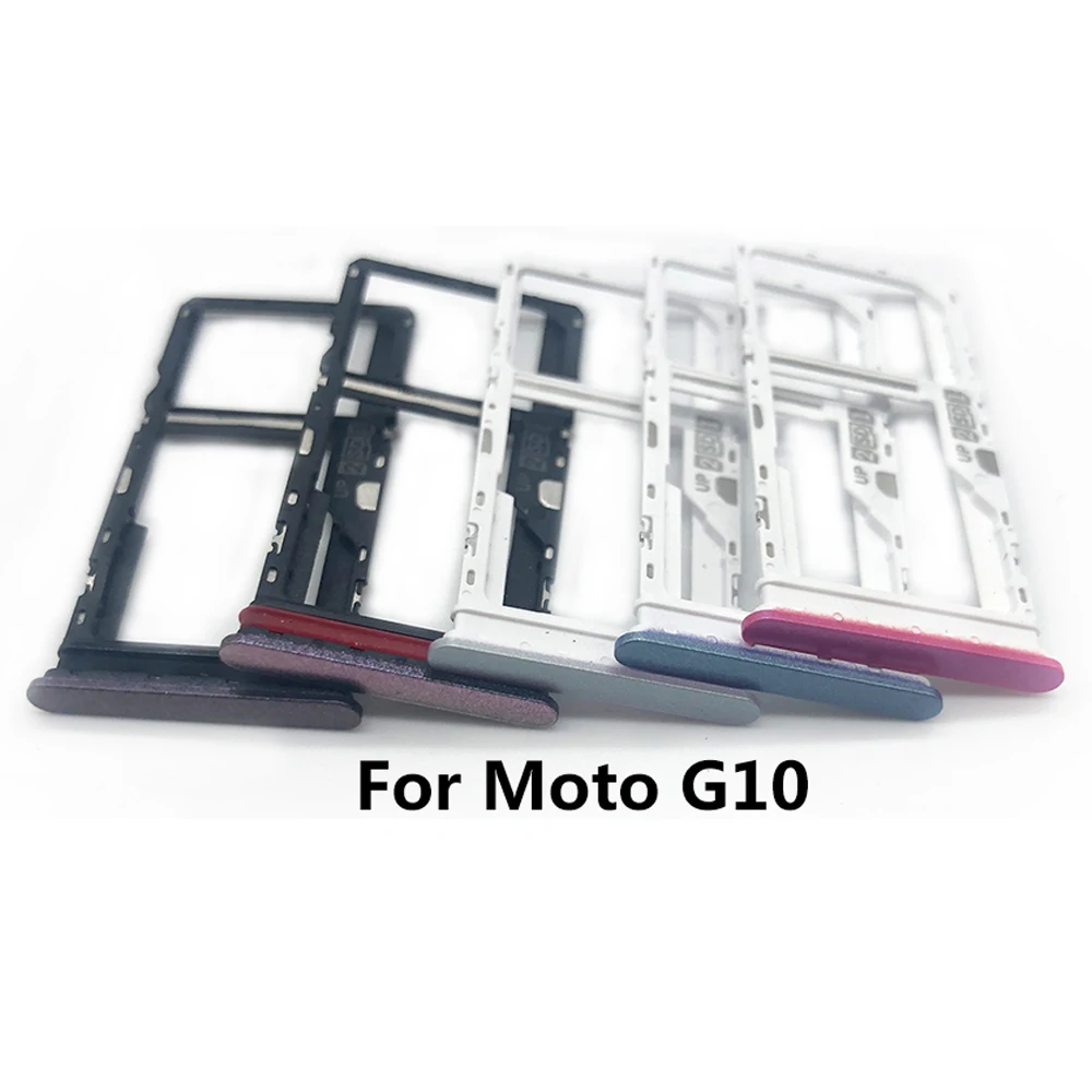 10Pcs，Sim Card Chip slot tray Holder repair part For Moto G10 G20 G30 G50 G60 G60S G100 G200 G31 G32 G34 G35 G41 G42 G54 G75