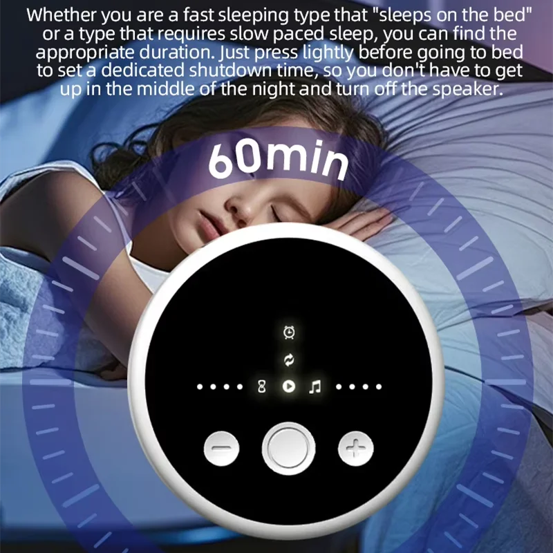 

Hi-Fi объемный звуковой ящик под подушкой, костная проводимость, динамик для сна, Bluetooth, встроенный 35, белый шум, звуки сна, музыкальный плеер