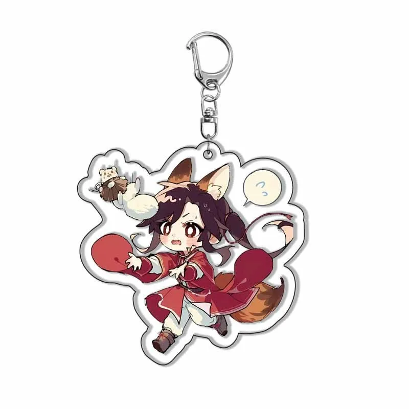 Fashion Anime Heaven Official's Blessing Keychain Tian Guan Ci Fu Hua Cheng Xie Lian Key Chain Arcylic Pendant Keyring For Girls