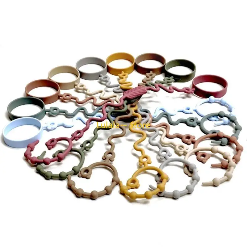 y4qa baby anti-drop strap silicone pacifier chain toy toy toy hanging rope lanyard