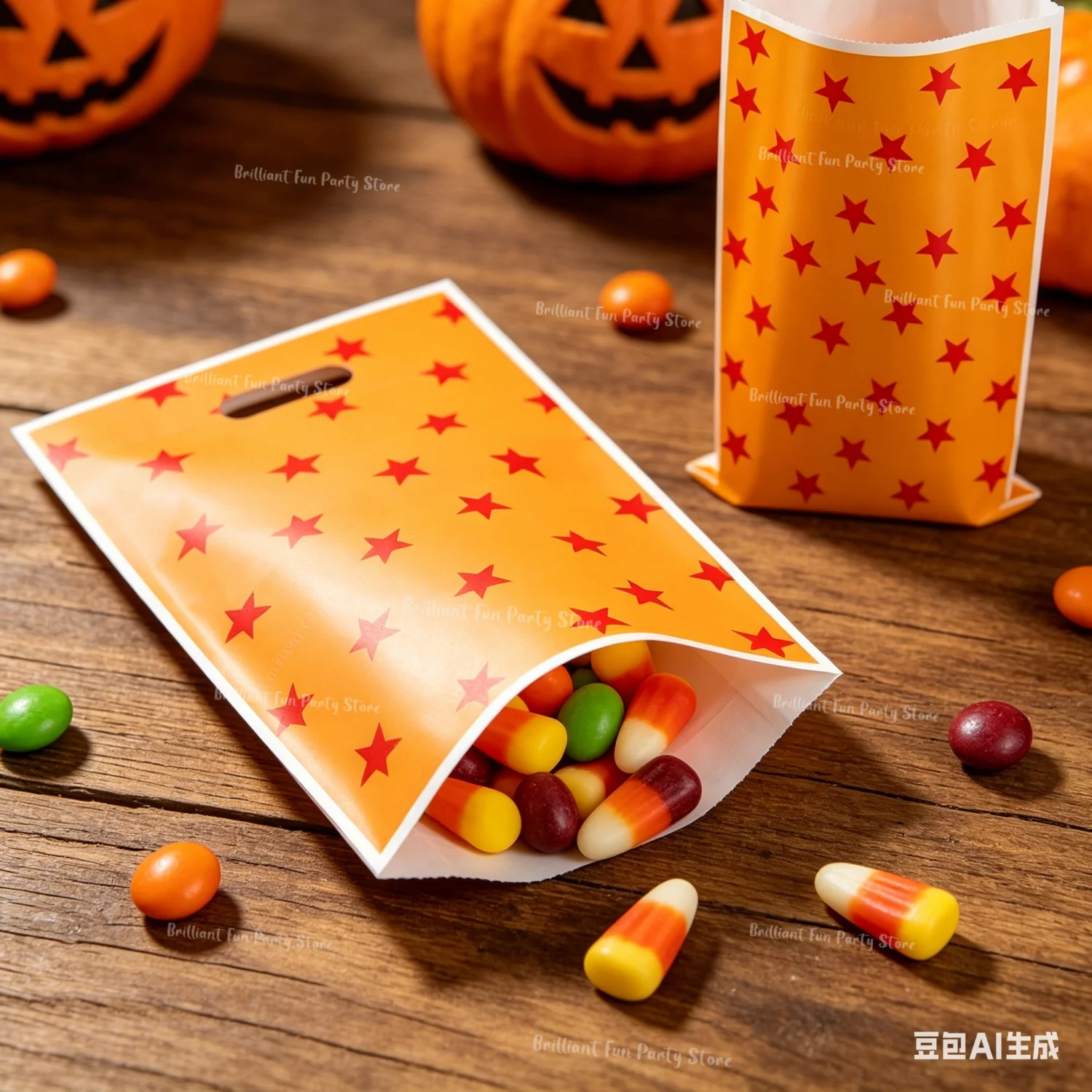 Cartoon Orange Geschenktüten für Kinder – Geburtstagsparty-Zubehör Goku Goody Biscuit Candy Bag Baby Shower Decor Jungen Partygeschenke – Detail 5