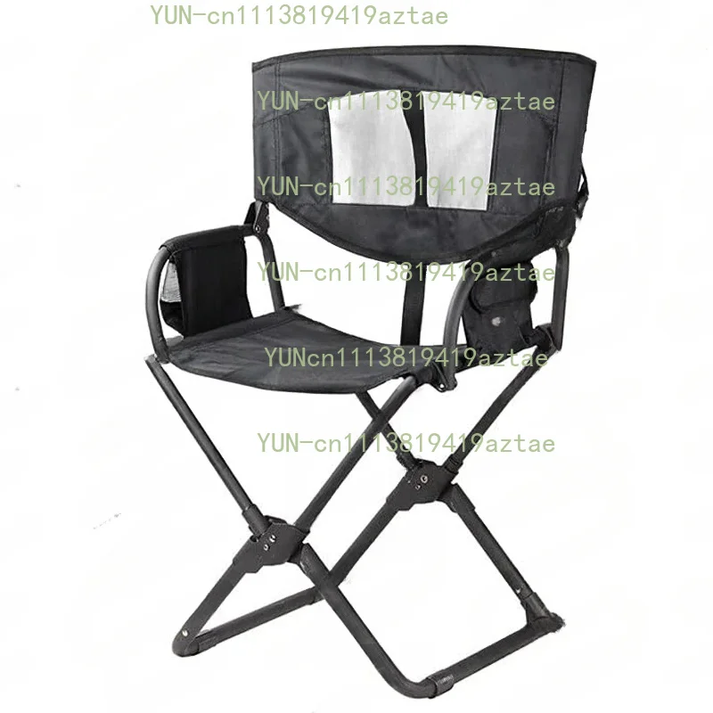 Oversized Heavy-Duty Portable Folding Director Chair, Outdoor Multi-Purpose Seat for Beach, Fishing & Camping