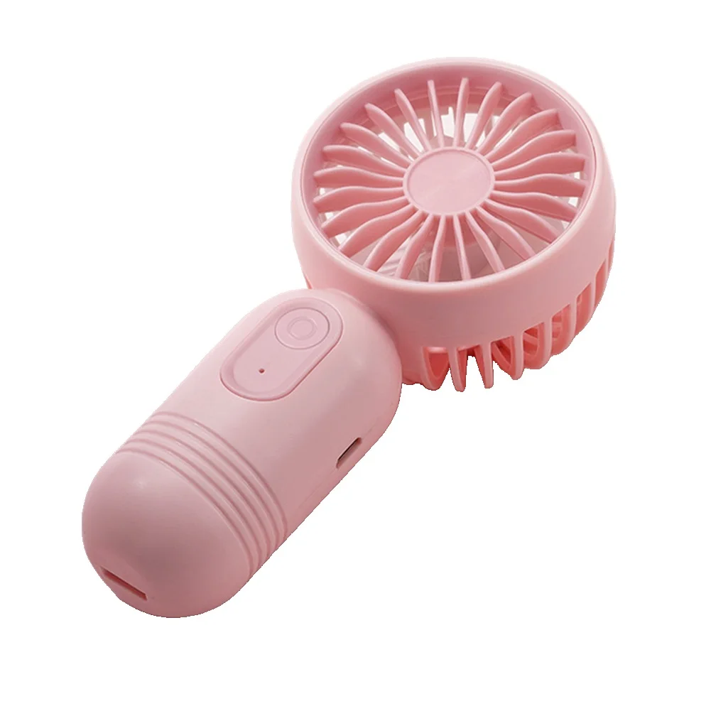 USB Handheld Mini Cute Fan Foldable Portable Neck Hanging Fans 3 Speed USB Rechargeable Fan With Phone Stand And Display Screen