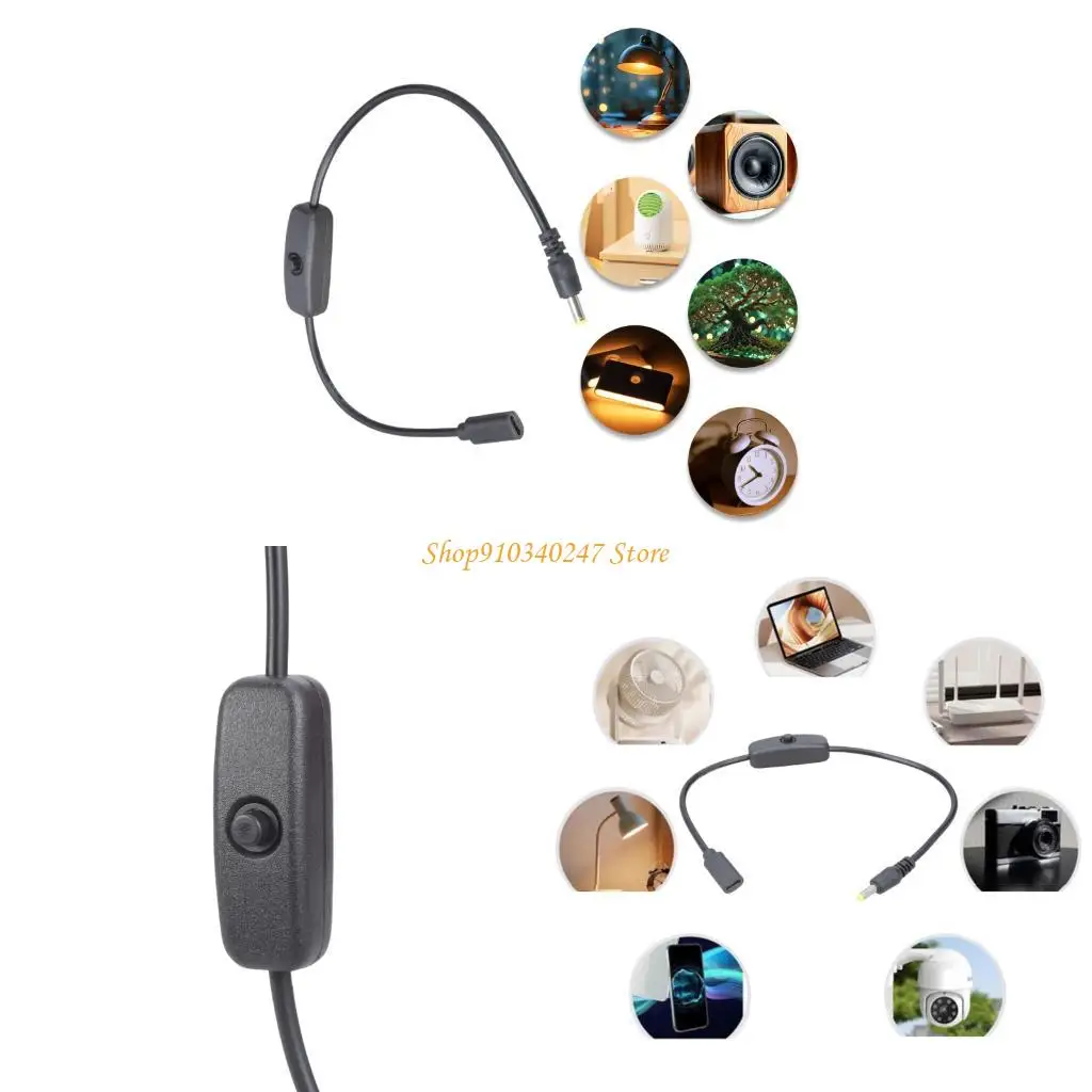 

Q22A USB C Женский до мужчин DC4017 Power Beb Type C до 4,0x1,7 мм кабель разъема с кнопкой питания для вентилятора динамика