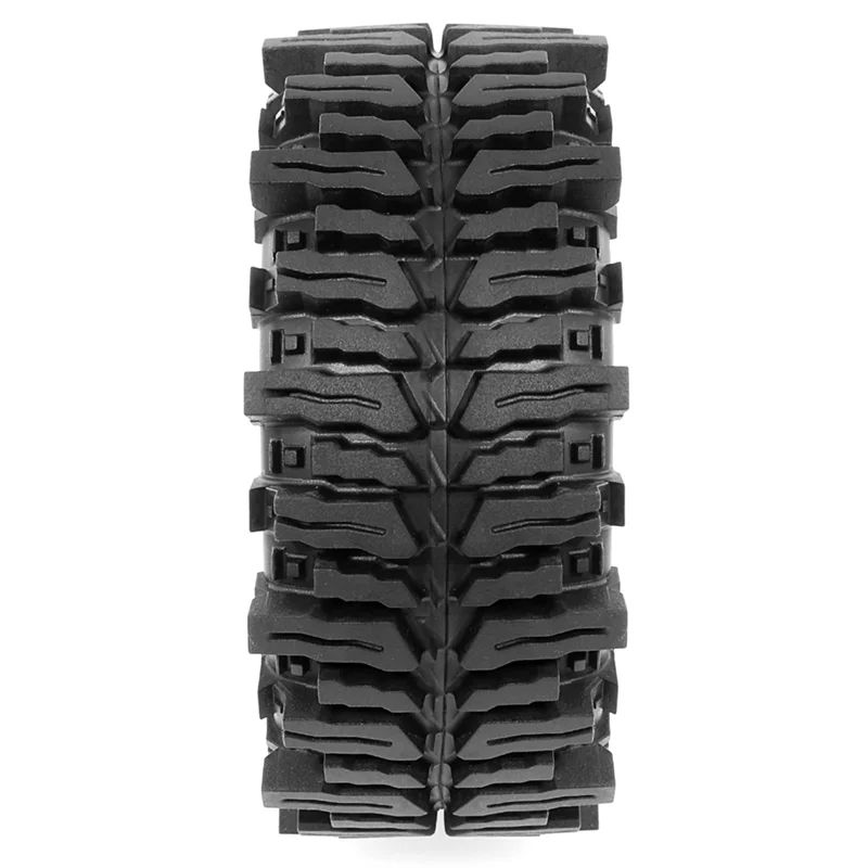 ABUM-4Pcs 130Mm 2.2Inch Beadlock Wheel Rim Rubber Tire Set For 1/10 RC Crawler Car Axial SCX10 Wraith RR10 Capra RBX10 TRX4